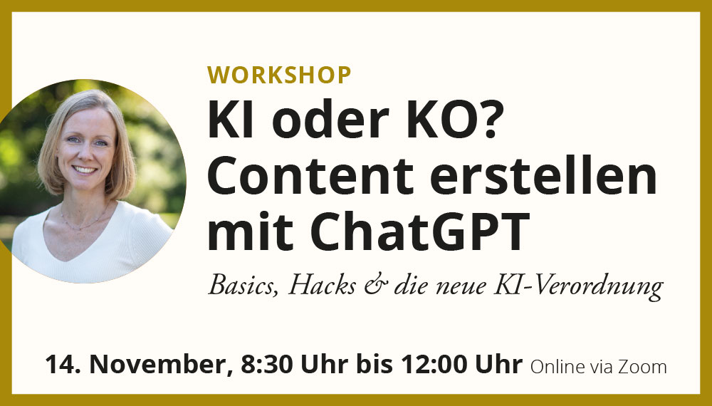 ChatGPT-Workshop am 14. November in Graz